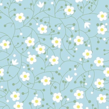 küçük papatya ile sorunsuz çiçek desenli