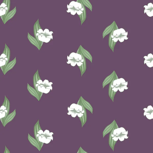 Motif floral sans couture avec lys de la vallée — Image vectorielle