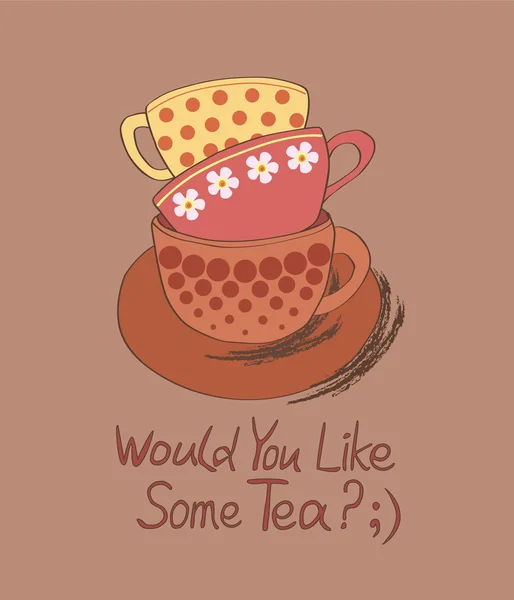 Voulez-vous du thé ? ? — Image vectorielle