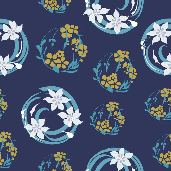Motif floral original sans couture — Image vectorielle