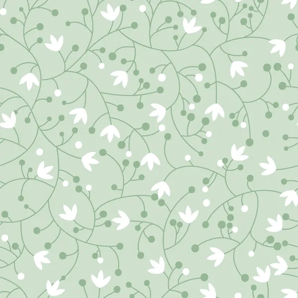 Seamless floral pattern with small lilies — Stock Vector