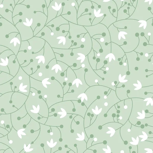 Patrón floral sin costuras con pequeños lirios — Vector de stock