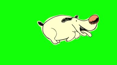 mutlu yeşil zemin üzerine sarı bir köpek