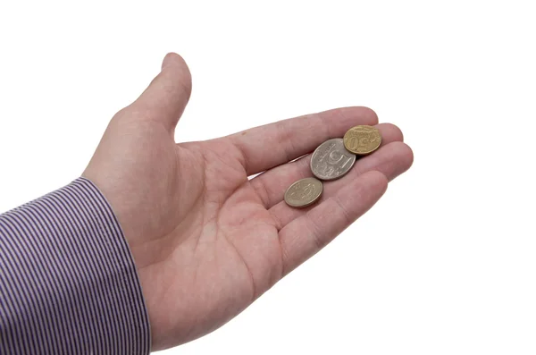 Hand holding coin — Stock Photo, Image