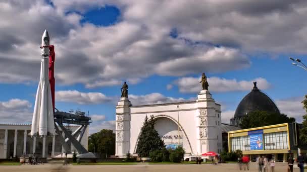 Centro de exposiciones ruso, Cosmos hall, timelapse — Vídeos de Stock