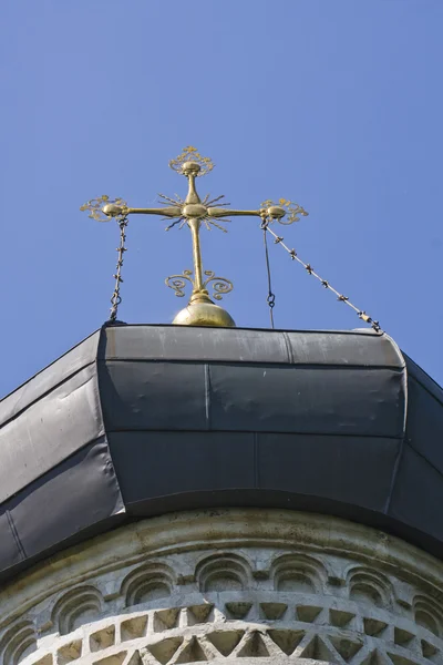 Orthodox cross on cupola — Stock Photo, Image