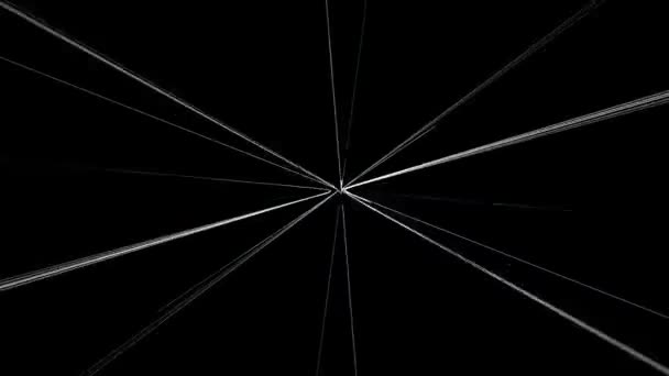 Diagonal white lines on black — Stock Video