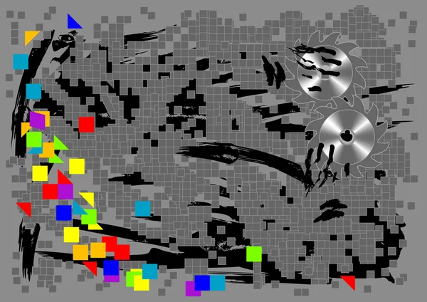 Abstrakt pixel såg bakgrund — Stock vektor