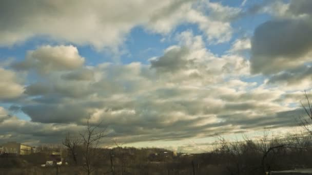 Outono nuvens crepúsculo — Vídeo de Stock