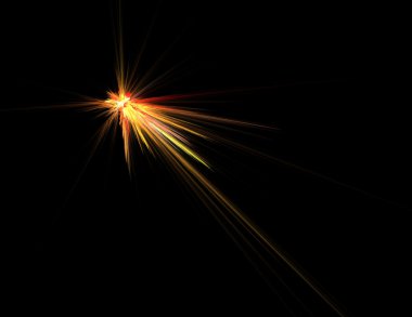 siyah alev fraktal çizimi