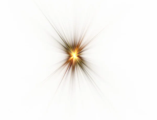 Ilustración fractal de la combustión en blanco —  Fotos de Stock