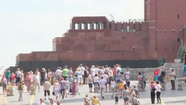 Lenin'in Mozolesi red Square — Stok video