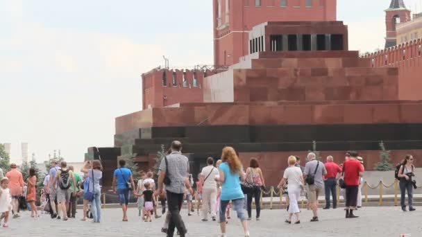 Lenin'in Mozolesi red Square — Stok video