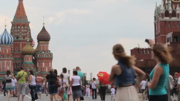 Lenin mausoleum op het Rode plein — Stockvideo