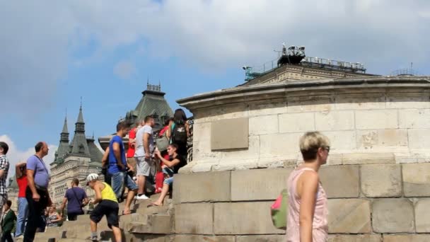 Totenschädel am Roten Platz — Stockvideo