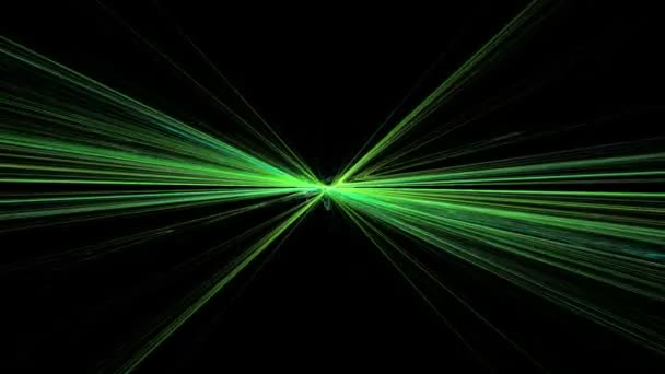 Étoile verte brillant sur noir 