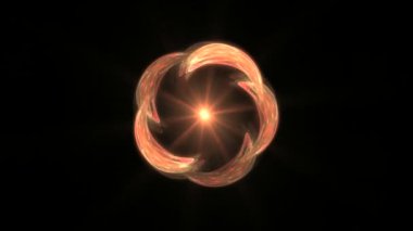 soyut dönen turuncu nesne siyah