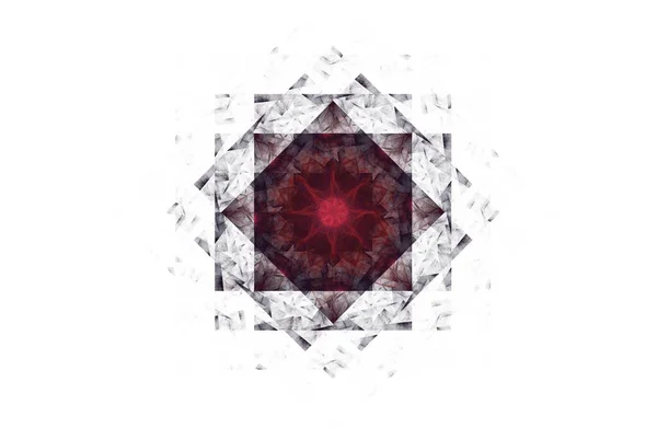Абстрактна агресивна фрактальна червона чорна симетрична фігура — стокове фото