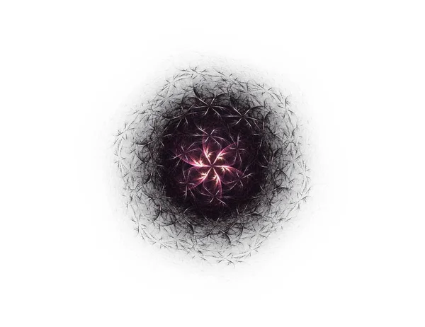 Abstract agressief fractal rood zwart symmetrisch figuur — Stockfoto