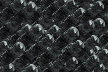 Metal Silindirler Kusursuz Desen, 3B Görüntü Arkaplanı