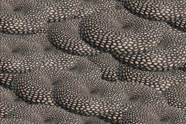 Soyut Yılan Derisi Halkası Kusursuz Desen, 3 Boyutlu Görüntü