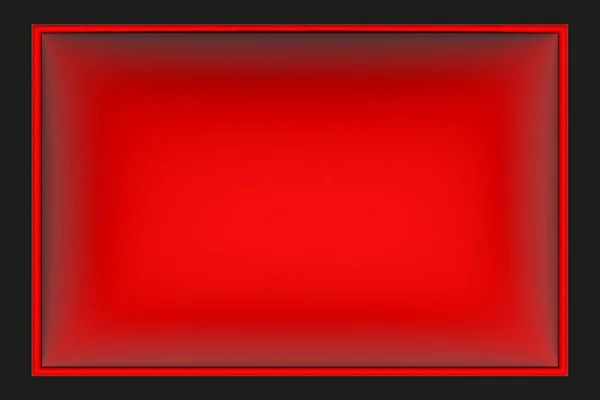 Czerwona ramka 3D wektor ilustracji na czarny — Wektor stockowy