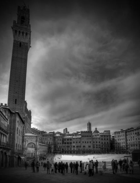 La plaza de Siena — Foto de Stock