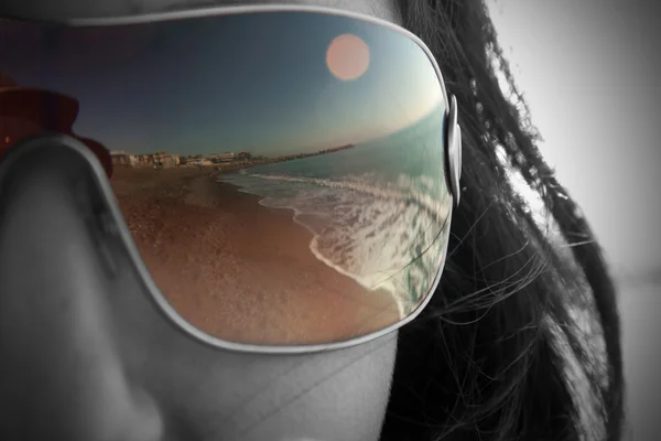 Sunglasses reflection Stock Image