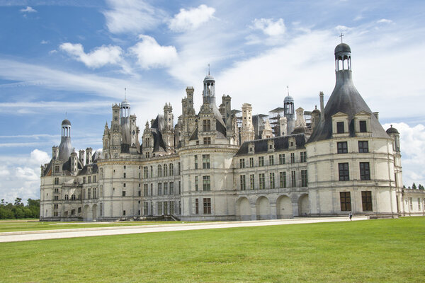The north facade of the chateau of Chambord