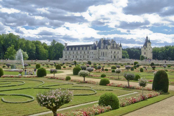 Chateau chenonceau ve Bahçe — Stok fotoğraf