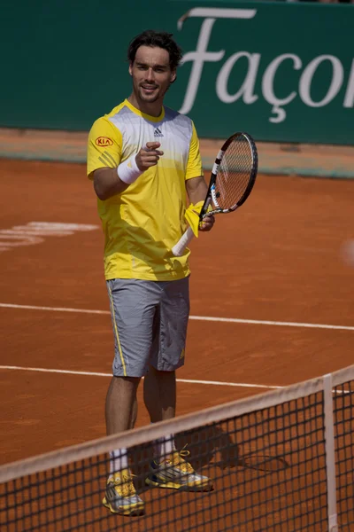 Fabio Fognini italian Tennis player exulting — Stock Photo, Image