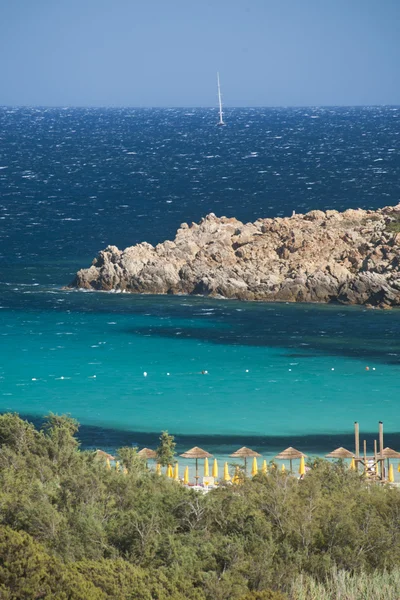 Maravilhosas Cores Mar Cala Granu Uma Baía Perto Porto Cervo — Fotografia de Stock