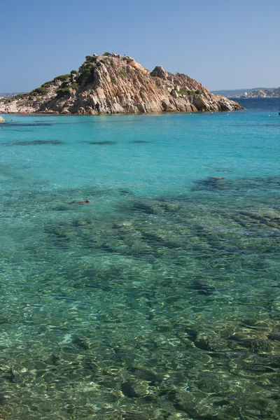 Cala Corsara, чудесная Морская вода в Spargi — стоковое фото
