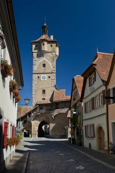Αρχαία πύλη στο rothenburg ob der tauber — Φωτογραφία Αρχείου
