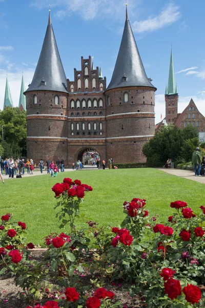 Holstentor em Lubeck — Fotografia de Stock