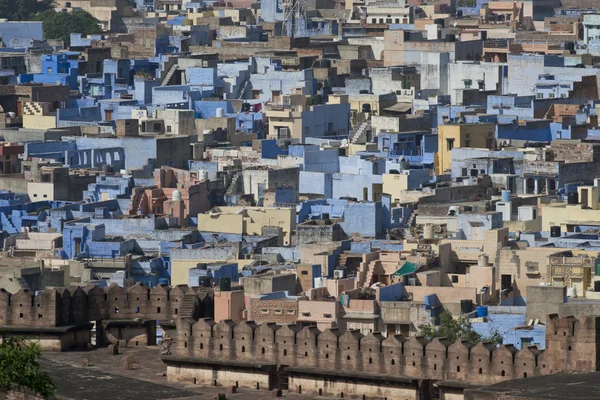 Vista de la Ciudad Azul desde el Fuerte Mehrangarh — Foto de Stock