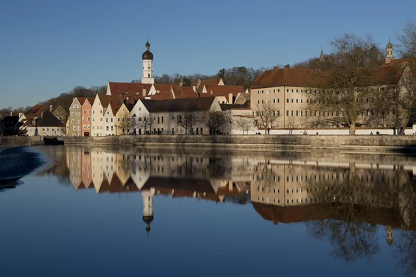 Reflexão de Landsberg am Lech — Fotografia de Stock