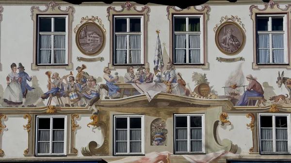 Az oberammergau városában luftmalerei — Stock Fotó