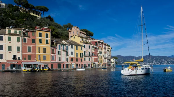 Casas coloridas em Portofino — Fotografia de Stock