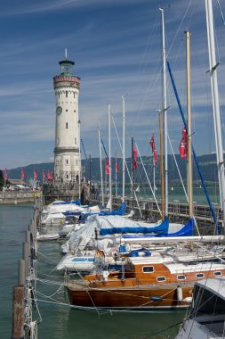 Lindau liman girişinde deniz feneri