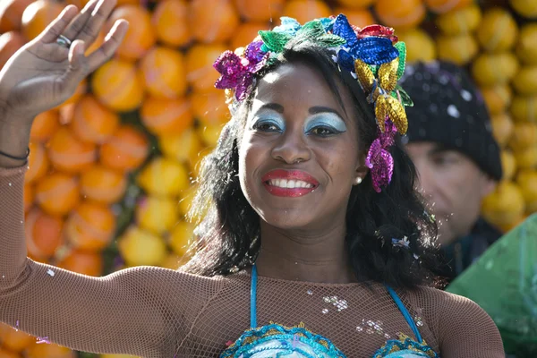 Maskerare i citron festival paraden — Stockfoto