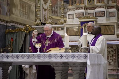 Bishop officiating Communion clipart