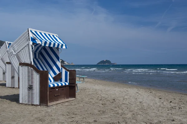 A praia de Alassio — Fotografia de Stock