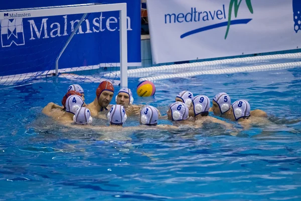 Waterpolo team pro recco psyching omhoog — Stockfoto