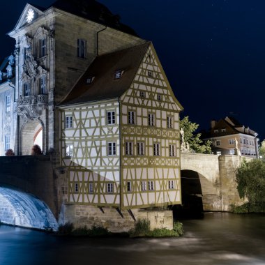 Bamberg eski Belediye Binası gece