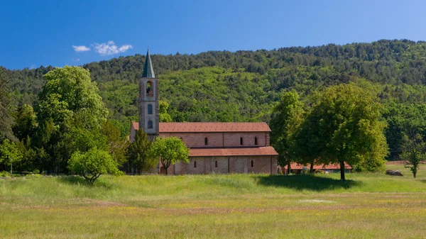 Badia di tiglieto olarak adlandırılan antik kilise — Stok fotoğraf