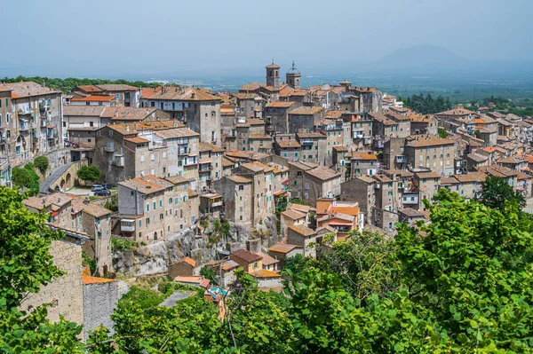 Zicht Het Oude Dorp Caprarola Tuscia Lazio Italië — Stockfoto