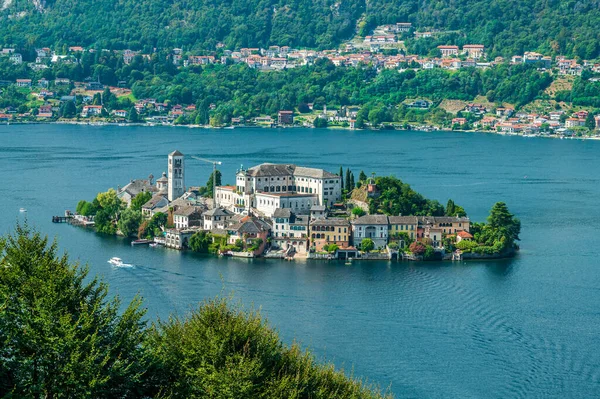 Isla San Giulio Una Isla Dentro Del Lago Orta Piamonte —  Fotos de Stock