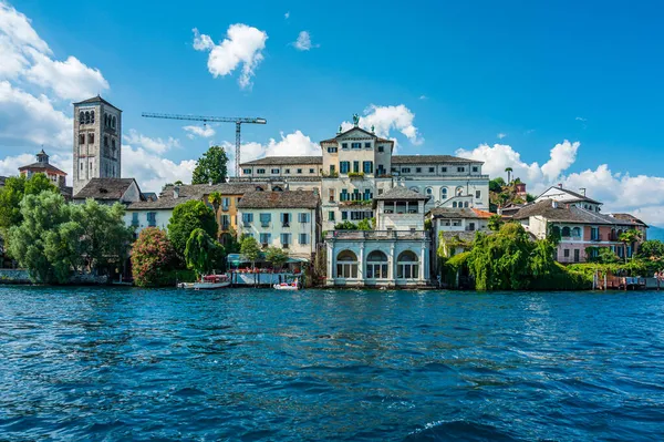 San Giulio Island Island Lake Orta Piedmont Benedictine Monastery — Stock Photo, Image