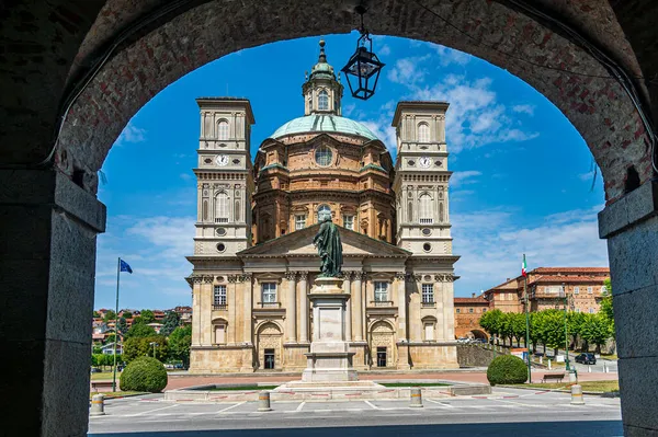 Santuario Regina Montis Regalis Monumentální Kostel Nachází Vicoforte Piemont Itálie — Stock fotografie